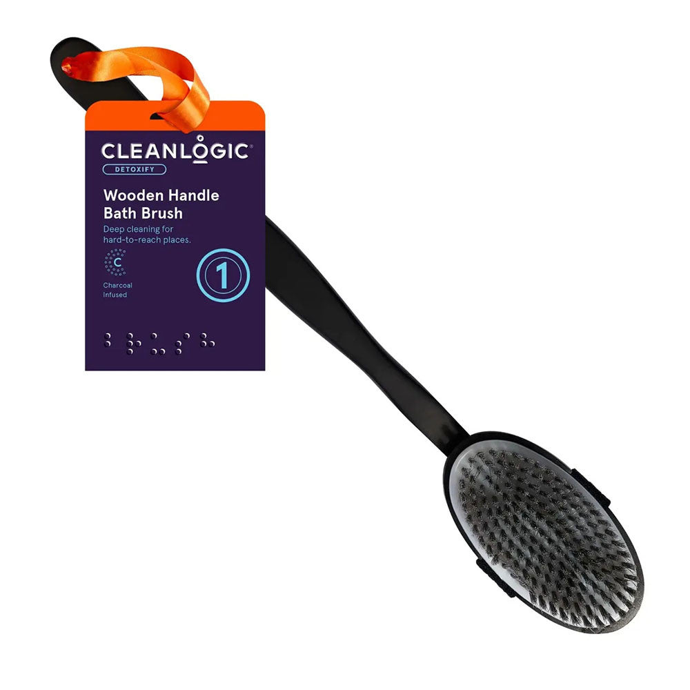 Cleanlogic Purifying Charcoal Bath Brush, 1 Ea